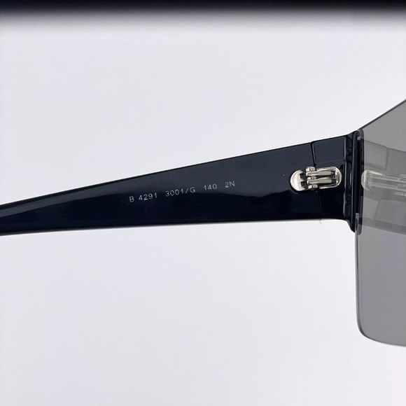 Burberry BE4291 3001/G Sunglasses Black Gray Gold Shield Unisex main image 9